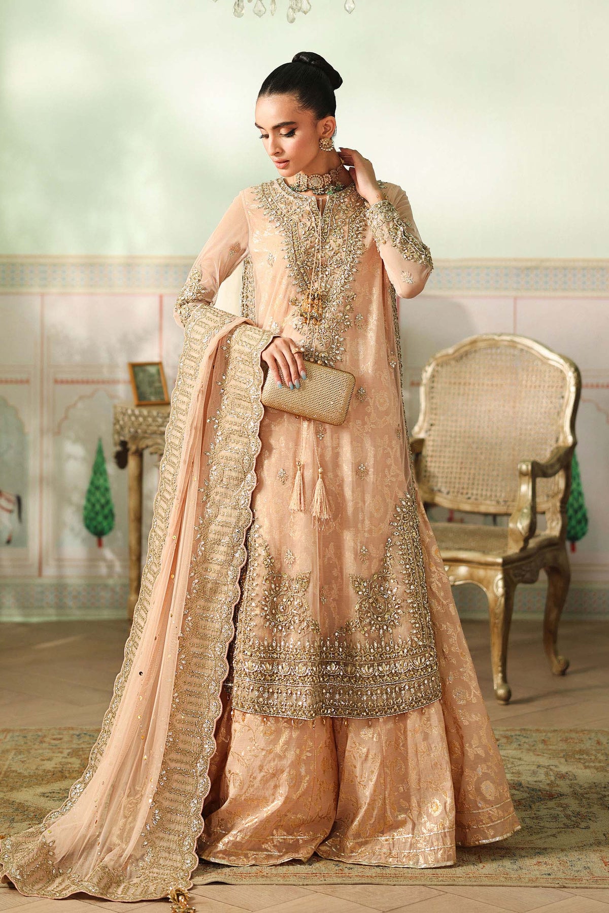 Maria B | Pre Fall Dresses | 3 Piece Embroidered Net Suit EE by Maria B - Designer Dress  - Type : Ladies Clothes - Available at Libayah - 100% Original 