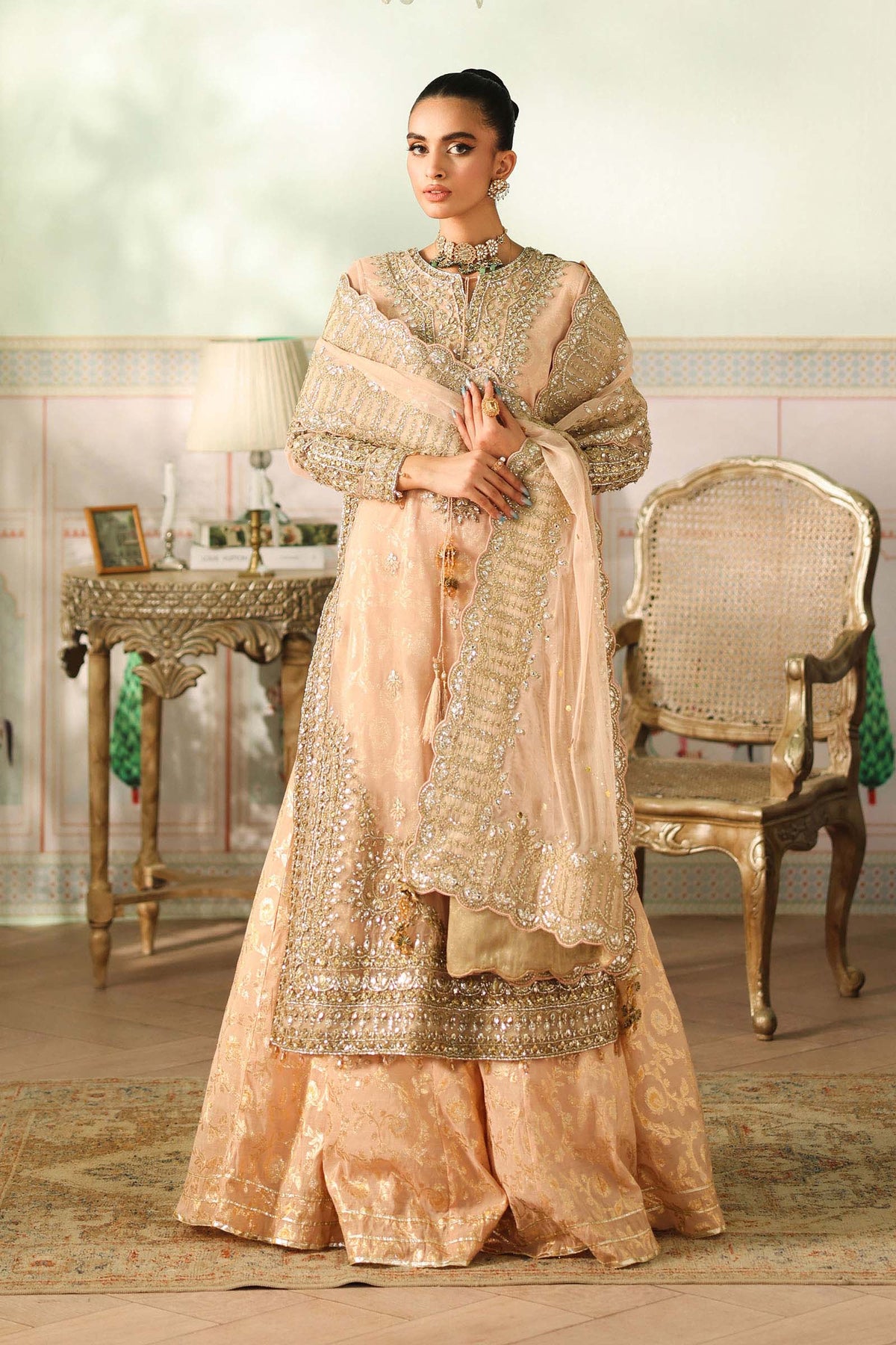 Maria B | Pre Fall Dresses | 3 Piece Embroidered Net Suit EE by Maria B - Designer Dress  - Type : Ladies Clothes - Available at Libayah - 100% Original 