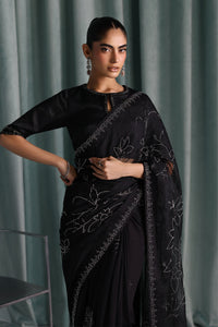 Maria B | Luxury Formals Pre Fall | SF-PF26-02-Black by Maria B - Designer Dress  - Type : Ladies Clothes - Available at Libayah - 100% Original 