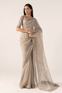 Maria B | Luxury Formals Pre Fall | SF-PF26-02-Grey by Maria B - Designer Dress  - Type : Ladies Clothes - Available at Libayah - 100% Original 