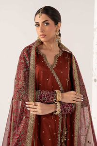 Maria B | Luxury Formals Pre Fall | SF-PF26-03-Mustard by Maria B - Designer Dress  - Type : Ladies Clothes - Available at Libayah - 100% Original 
