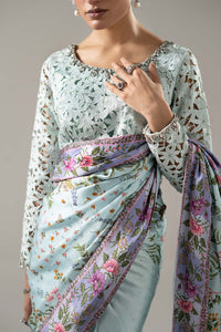 Maria B | Luxury Formals Pre Fall | SF-PF26-08-AQUA by Maria B - Designer Dress  - Type : Ladies Clothes - Available at Libayah - 100% Original 