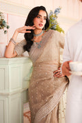 Maria B | Pre Fall Dresses | Embroidered Raw Silk Saree II by Maria B - Designer Dress  - Type : Ladies Clothes - Available at Libayah - 100% Original 