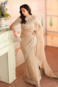 Maria B | Pre Fall Dresses | Embroidered Raw Silk Saree II by Maria B - Designer Dress  - Type : Ladies Clothes - Available at Libayah - 100% Original 