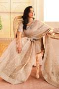 Maria B | Pre Fall Dresses | Embroidered Raw Silk Saree II by Maria B - Designer Dress  - Type : Ladies Clothes - Available at Libayah - 100% Original 