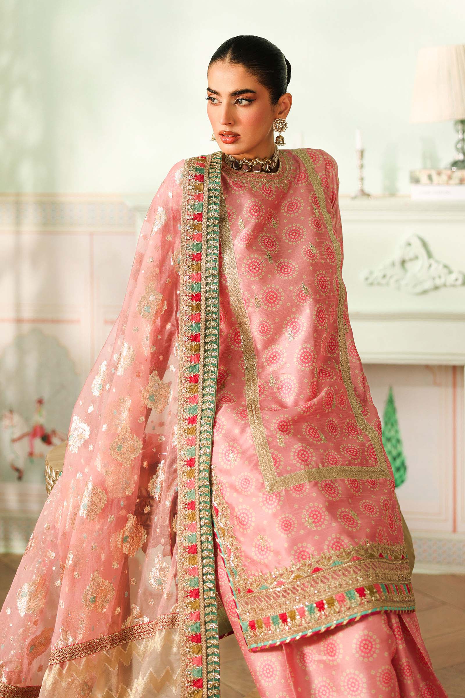 Maria B | Pre Fall Dresses | 3 Piece Embroidered Raw Silk Suit JJ by Maria B - Designer Dress  - Type : Ladies Clothes - Available at Libayah - 100% Original 