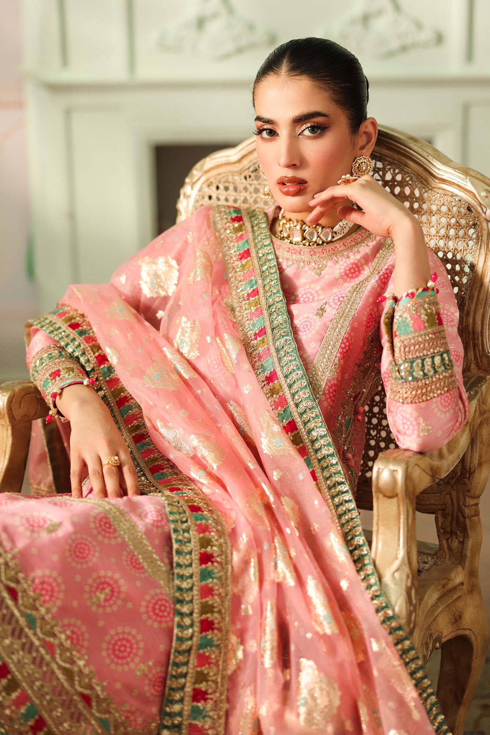 Maria B | Pre Fall Dresses | 3 Piece Embroidered Raw Silk Suit JJ by Maria B - Designer Dress  - Type : Ladies Clothes - Available at Libayah - 100% Original 