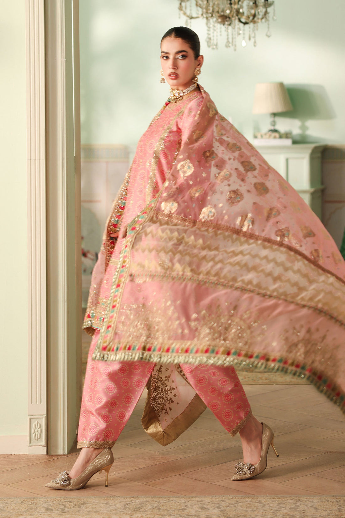 Maria B | Pre Fall Dresses | 3 Piece Embroidered Raw Silk Suit JJ by Maria B - Designer Dress  - Type : Ladies Clothes - Available at Libayah - 100% Original 