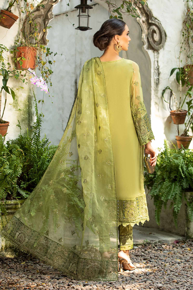 Maria B | Pre Fall Dresses | 3 Piece Embroidered Suit Grape Green by Maria B - Designer Dress  - Type : Ladies Clothes - Available at Libayah - 100% Original 