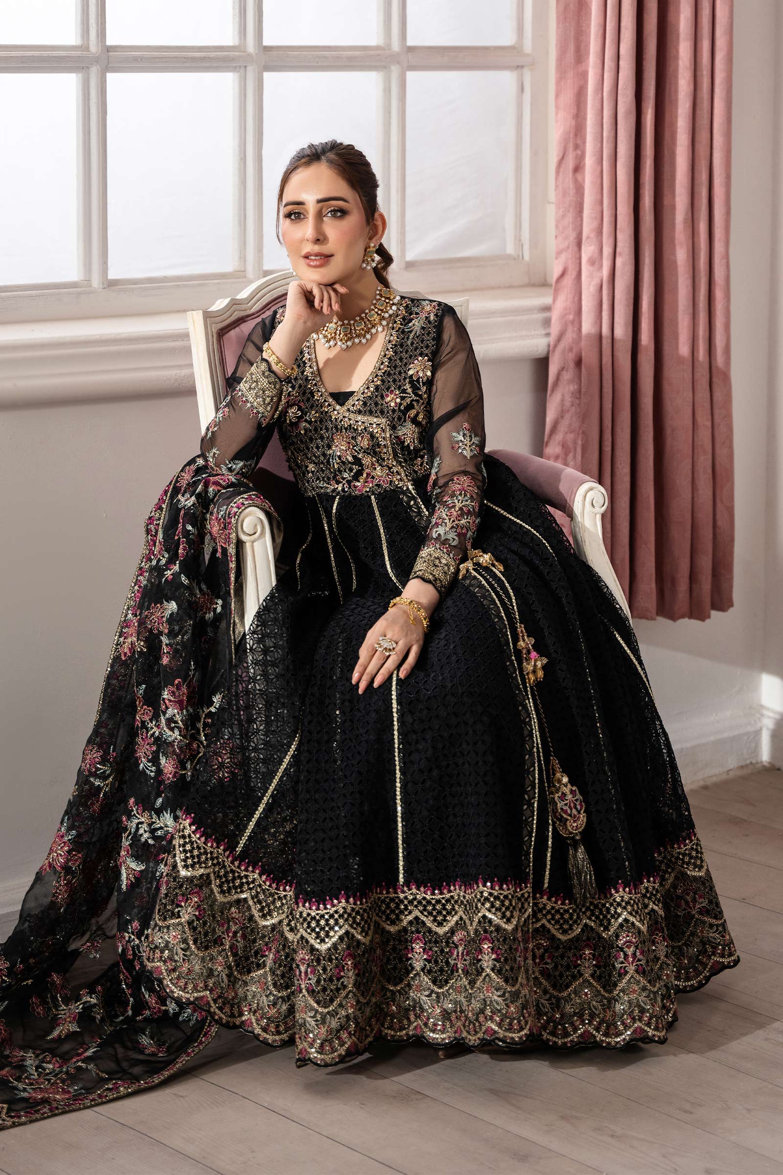 Maria B | Formal Wears | SF-EA25-01 by Maria B - Designer Dress  - Type : Ladies Clothes - Available at Libayah - 100% Original 