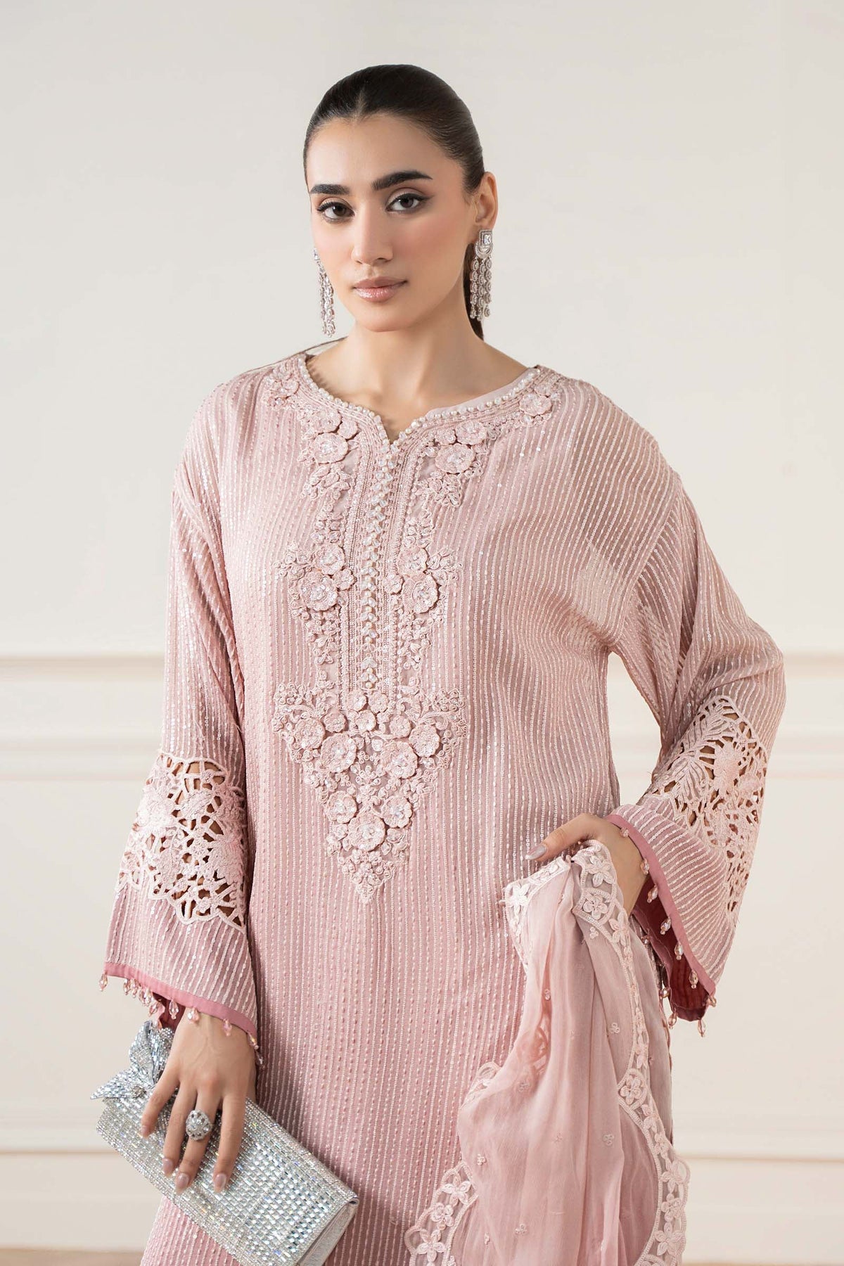 Maria B | Pre Fall 25 | Chiffon Suit 08 by Maria B - Designer Dress  - Type : Ladies Clothes - Available at Libayah - 100% Original 