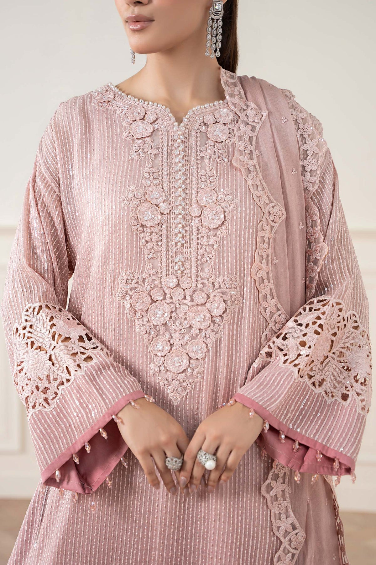 Maria B | Pre Fall 25 | Chiffon Suit 08 by Maria B - Designer Dress  - Type : Ladies Clothes - Available at Libayah - 100% Original 