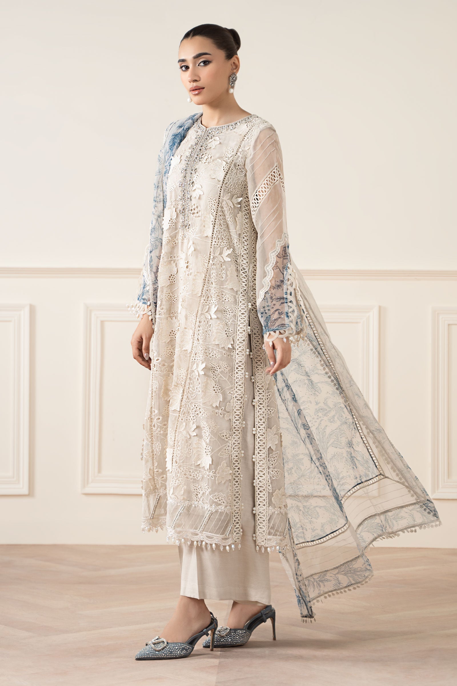 Maria B | Pre Fall 25 | Organza Suit 05 by Maria B - Designer Dress  - Type : Ladies Clothes - Available at Libayah - 100% Original 