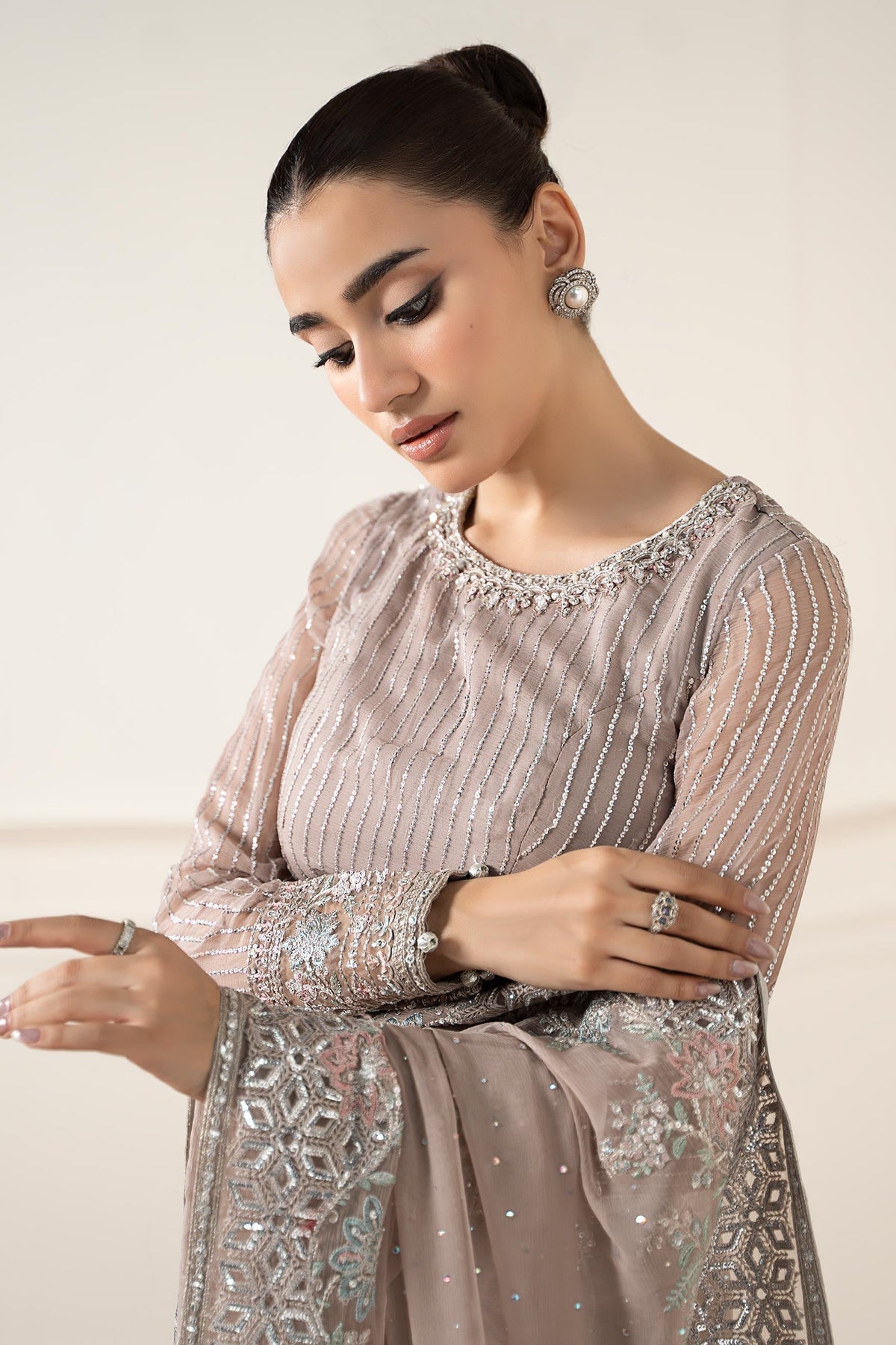 Maria B | Formal Wears | SF-EA25-13 by Maria B - Designer Dress  - Type : Ladies Clothes - Available at Libayah - 100% Original 