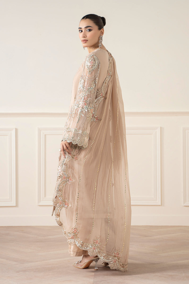 Maria B | Pre Fall Dresses | 3 Piece Embroidered Chiffon Suit Skin by Maria B - Designer Dress  - Type : Ladies Clothes - Available at Libayah - 100% Original 