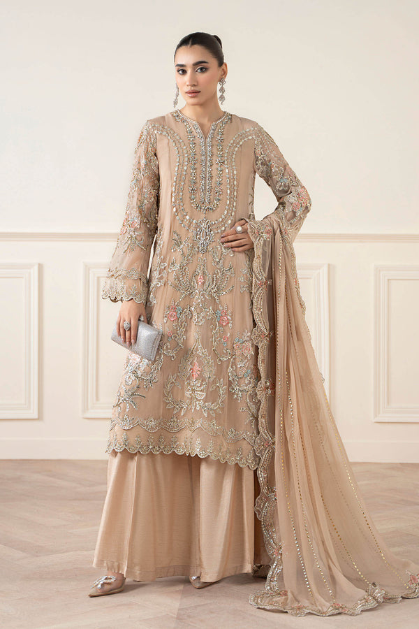 Maria B | Pre Fall Dresses | 3 Piece Embroidered Chiffon Suit Skin by Maria B - Designer Dress  - Type : Ladies Clothes - Available at Libayah - 100% Original 