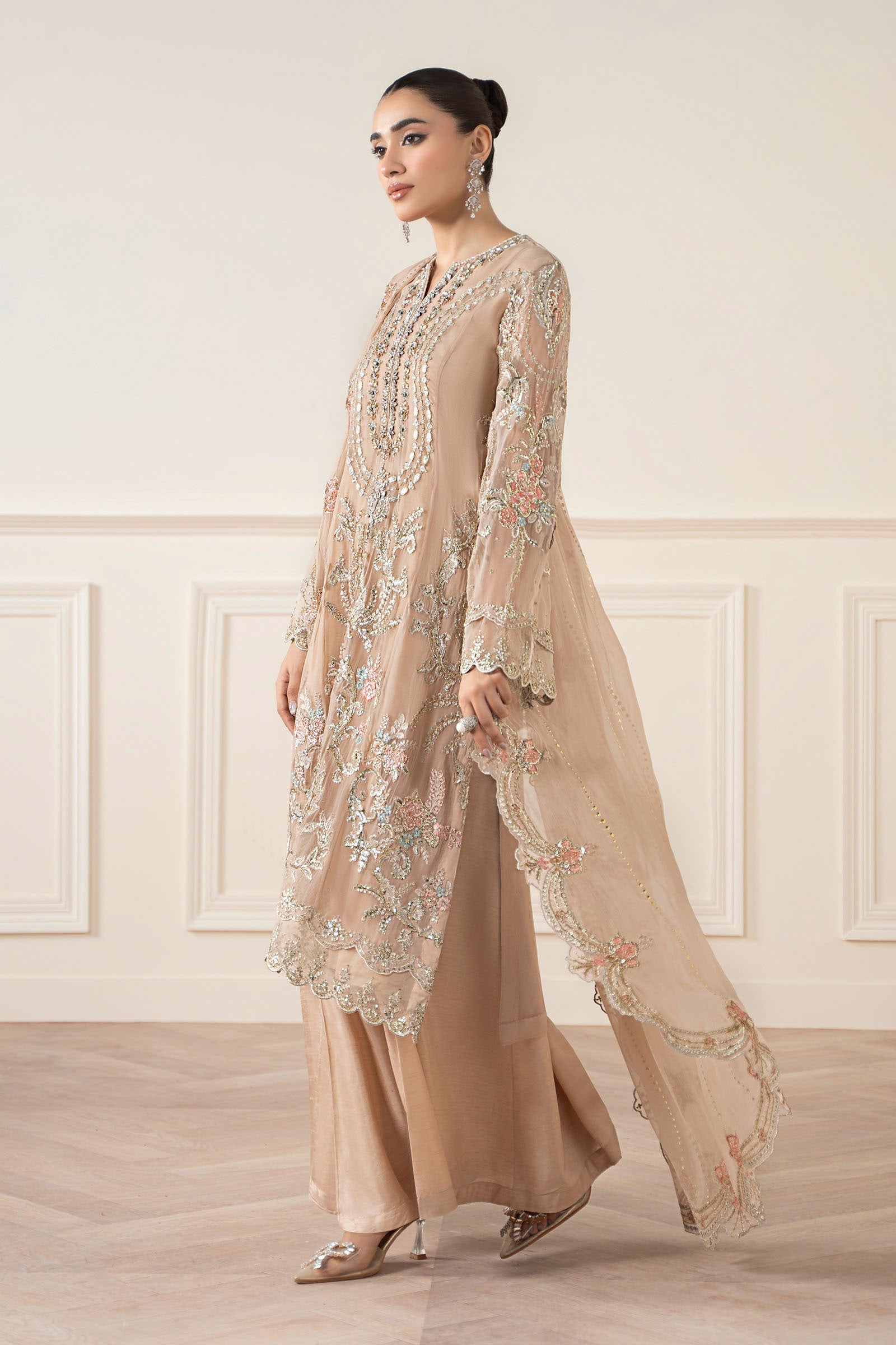 Maria B | Pre Fall 25 | Chiffon Suit 20 by Maria B - Designer Dress  - Type : Ladies Clothes - Available at Libayah - 100% Original 