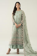 Maria B | Pre Fall Dresses | 3 Piece Embroidered Organza Suit Sea Green by Maria B - Designer Dress  - Type : Ladies Clothes - Available at Libayah - 100% Original 