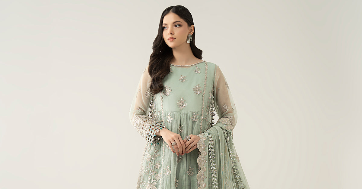 Maria B | Formal Wears | SF-EA25-22 by Maria B - Designer Dress  - Type : Ladies Clothes - Available at Libayah - 100% Original 