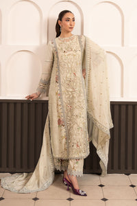 Maria B | Luxury Formals Pre Fall | SF-EA26-24-Light Yellow by Maria B - Designer Dress  - Type : Ladies Clothes - Available at Libayah - 100% Original 