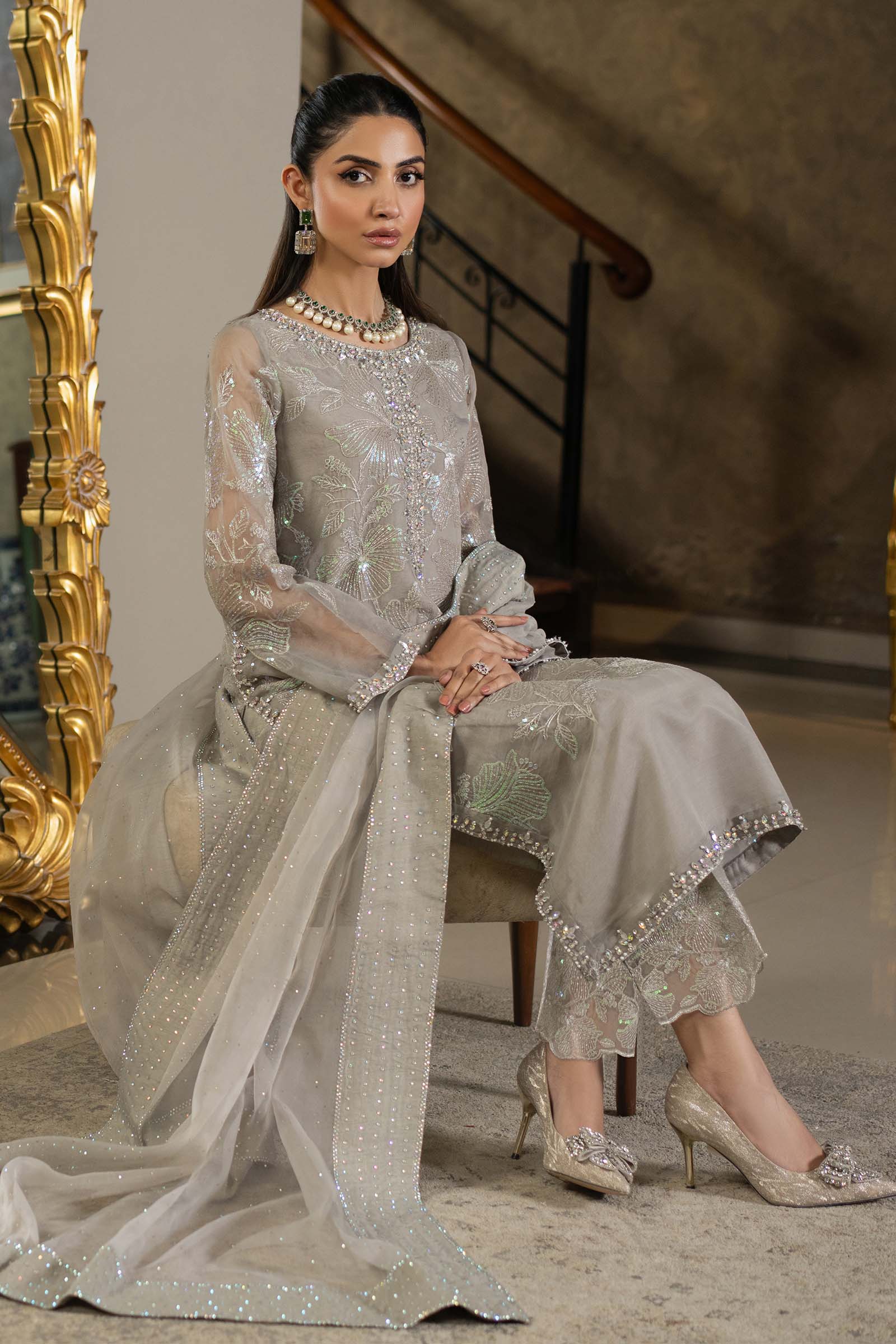 Maria B | Formal Wears | SF-EF25-15 by Maria B - Designer Dress - Type: Ladies Clothes - Available at Libayah - 100% Original