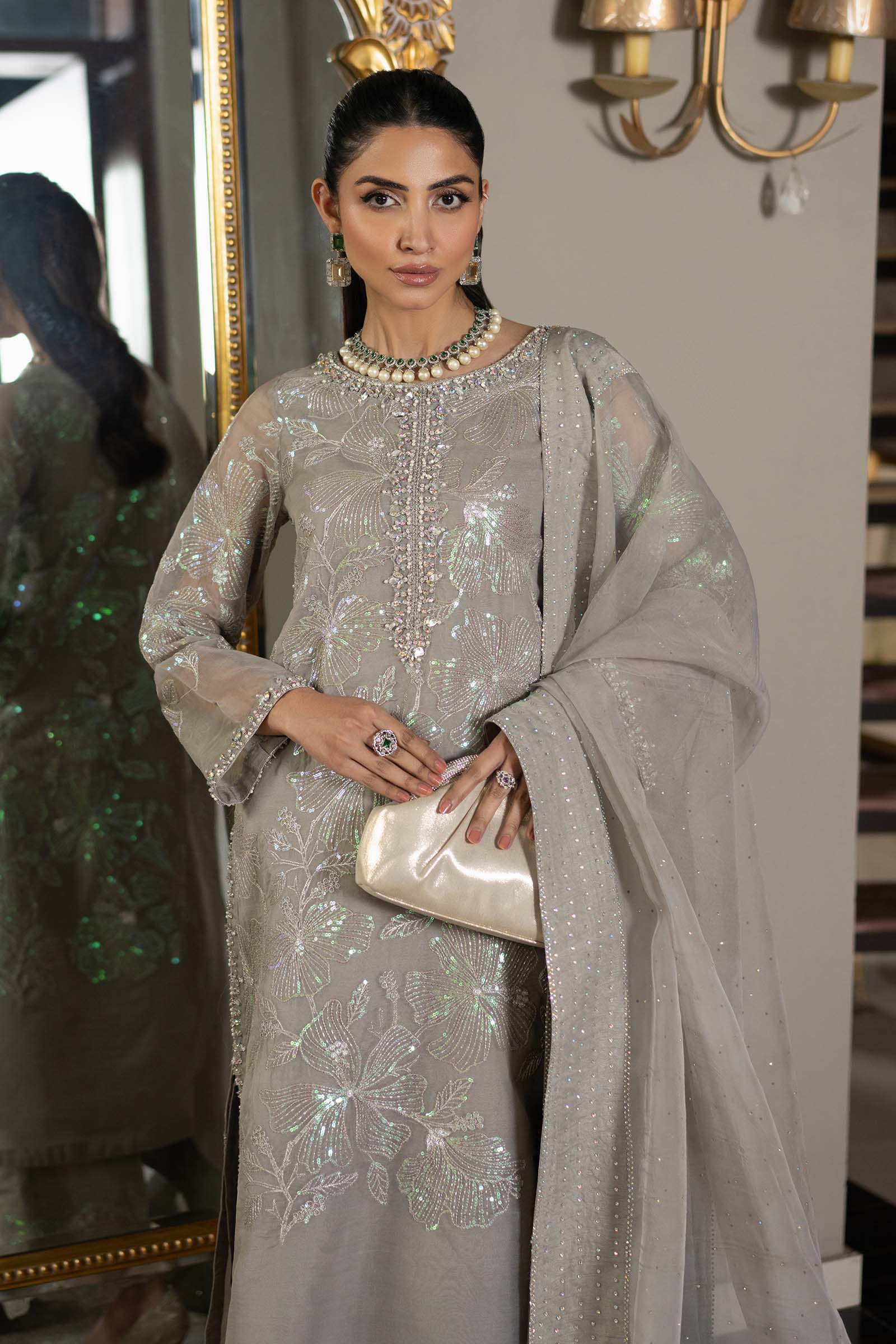 Maria B | Formal Wears | SF-EF25-15 by Maria B - Designer Dress - Type: Ladies Clothes - Available at Libayah - 100% Original