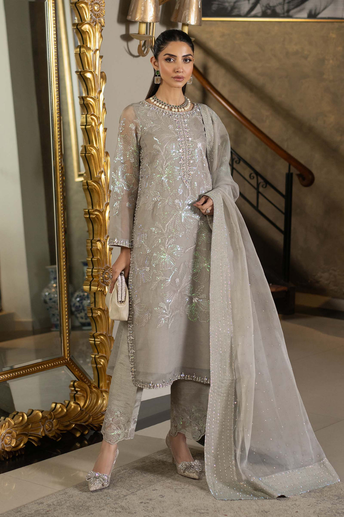 Maria B | Formal Wears | SF-EF25-15 by Maria B - Designer Dress - Type: Ladies Clothes - Available at Libayah - 100% Original