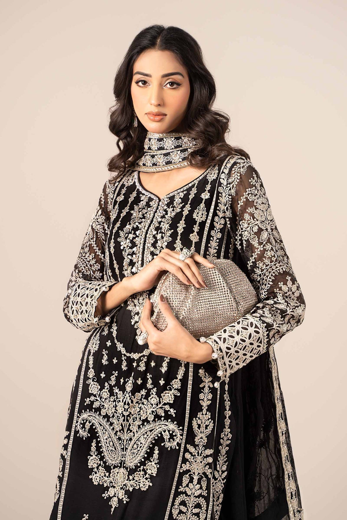 Maria B | Formal Wears | SF-EF25-20 by Maria B - Designer Dress - Type: Ladies Clothes - Available at Libayah - 100% Original