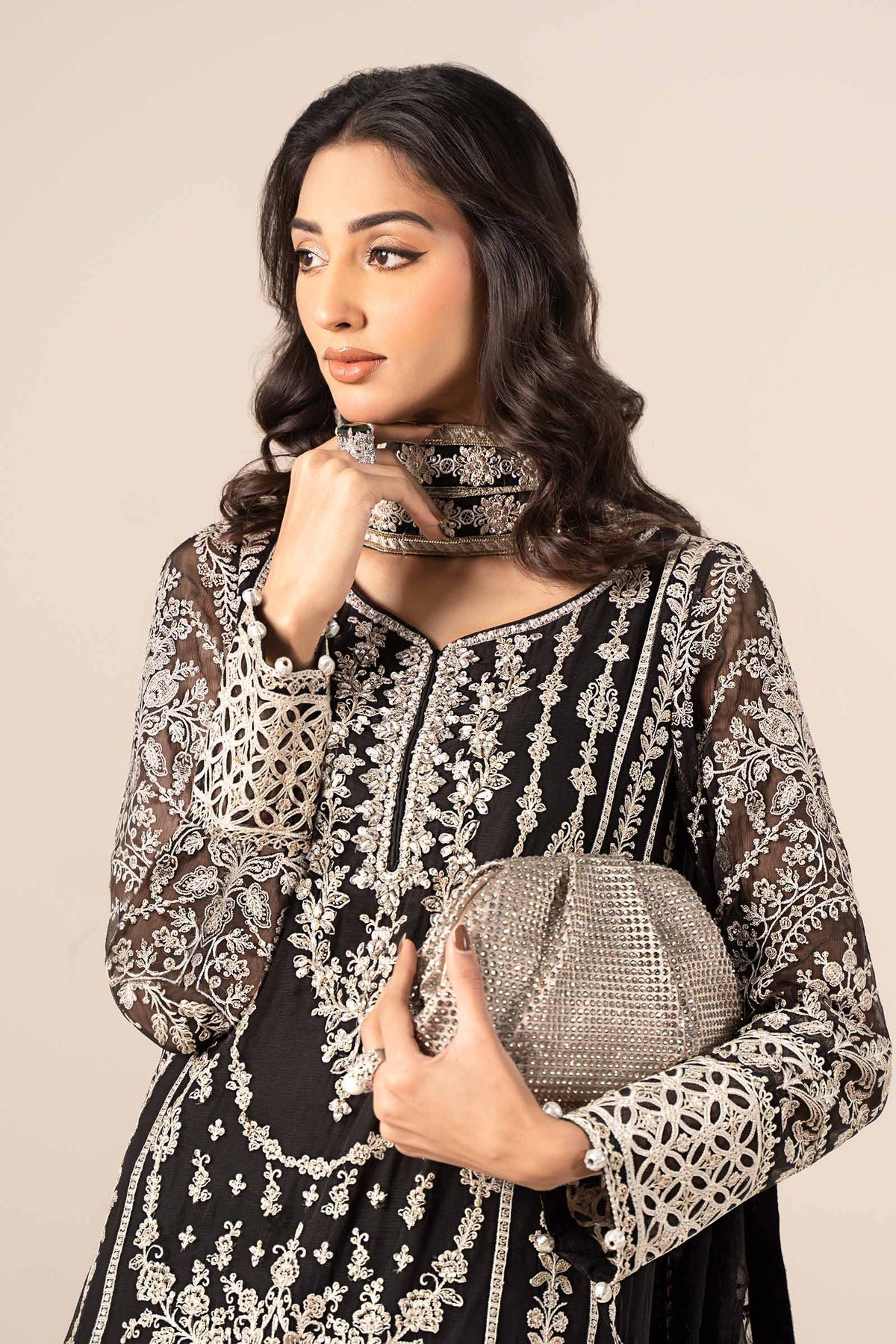 Maria B | Formal Wears | SF-EF25-20 by Maria B - Designer Dress - Type: Ladies Clothes - Available at Libayah - 100% Original