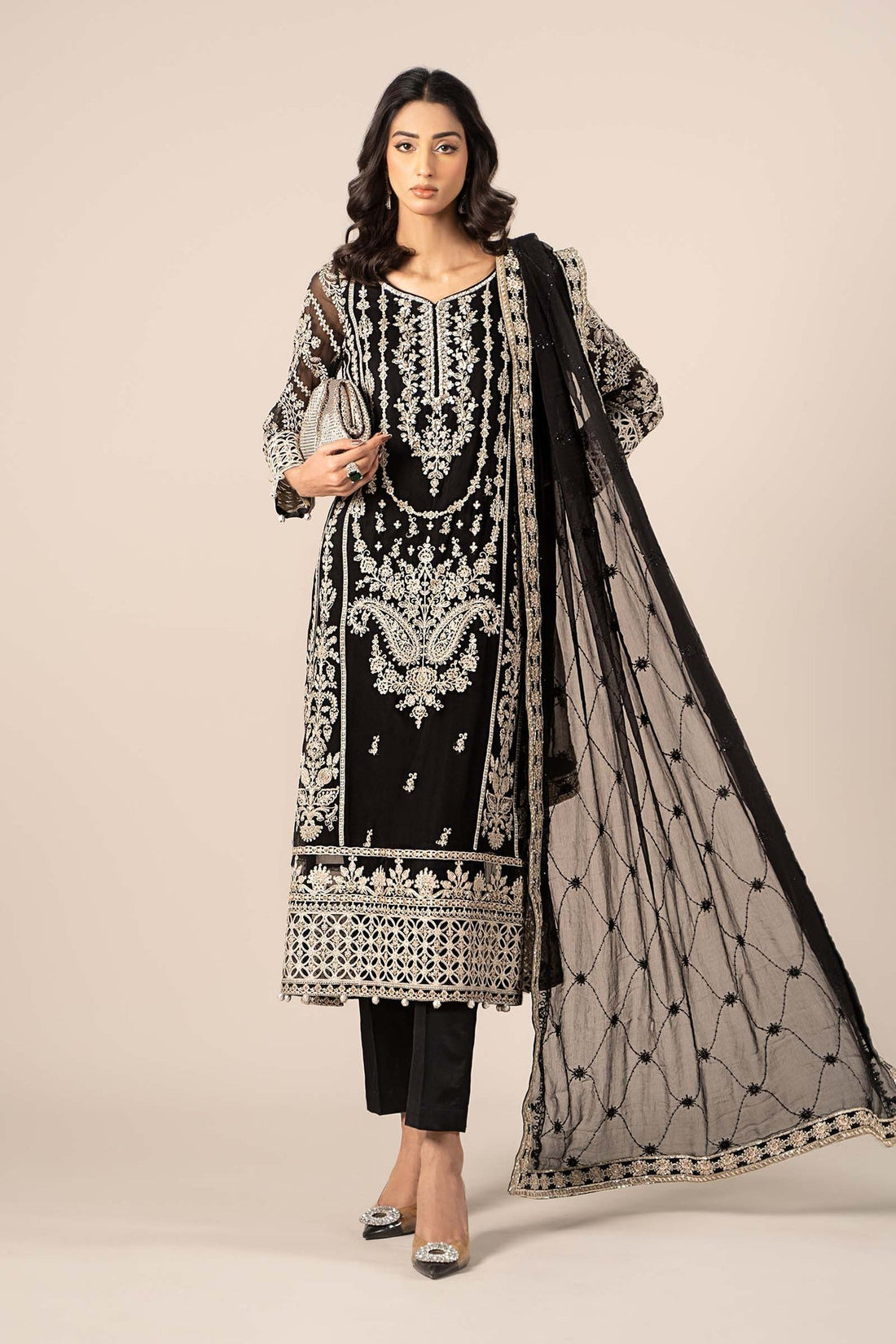 Maria B | Formal Wears | SF-EF25-20 by Maria B - Designer Dress - Type: Ladies Clothes - Available at Libayah - 100% Original