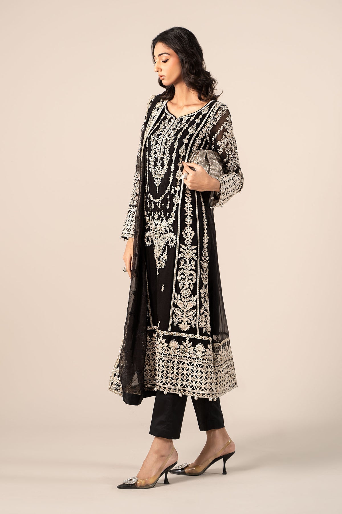Maria B | Formal Wears | SF-EF25-20 by Maria B - Designer Dress - Type: Ladies Clothes - Available at Libayah - 100% Original