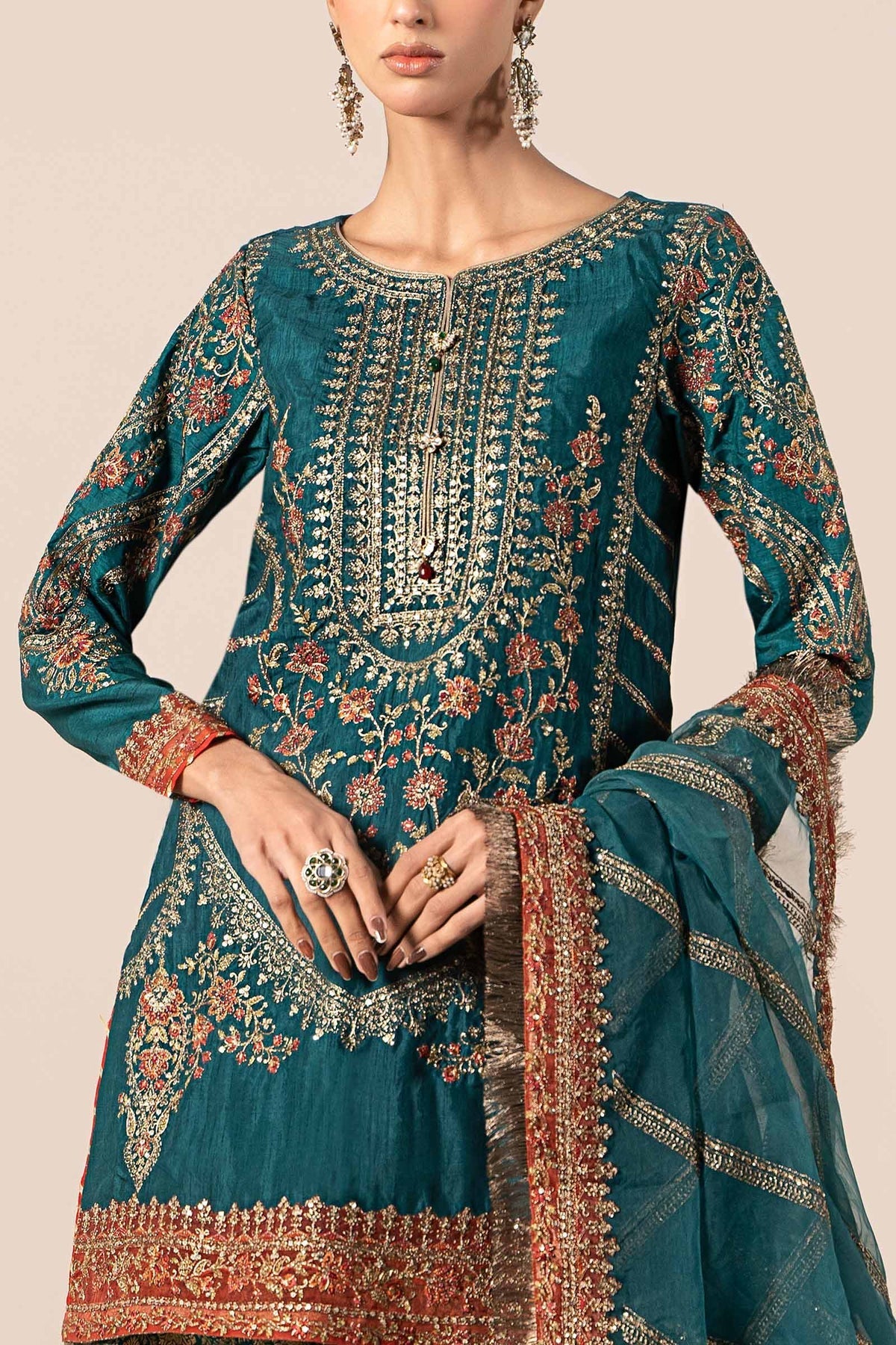 Maria B | Formal Wears | SF-W24-25 by Maria B - Designer Dress - Type: Ladies Clothes - Available at Libayah - 100% Original