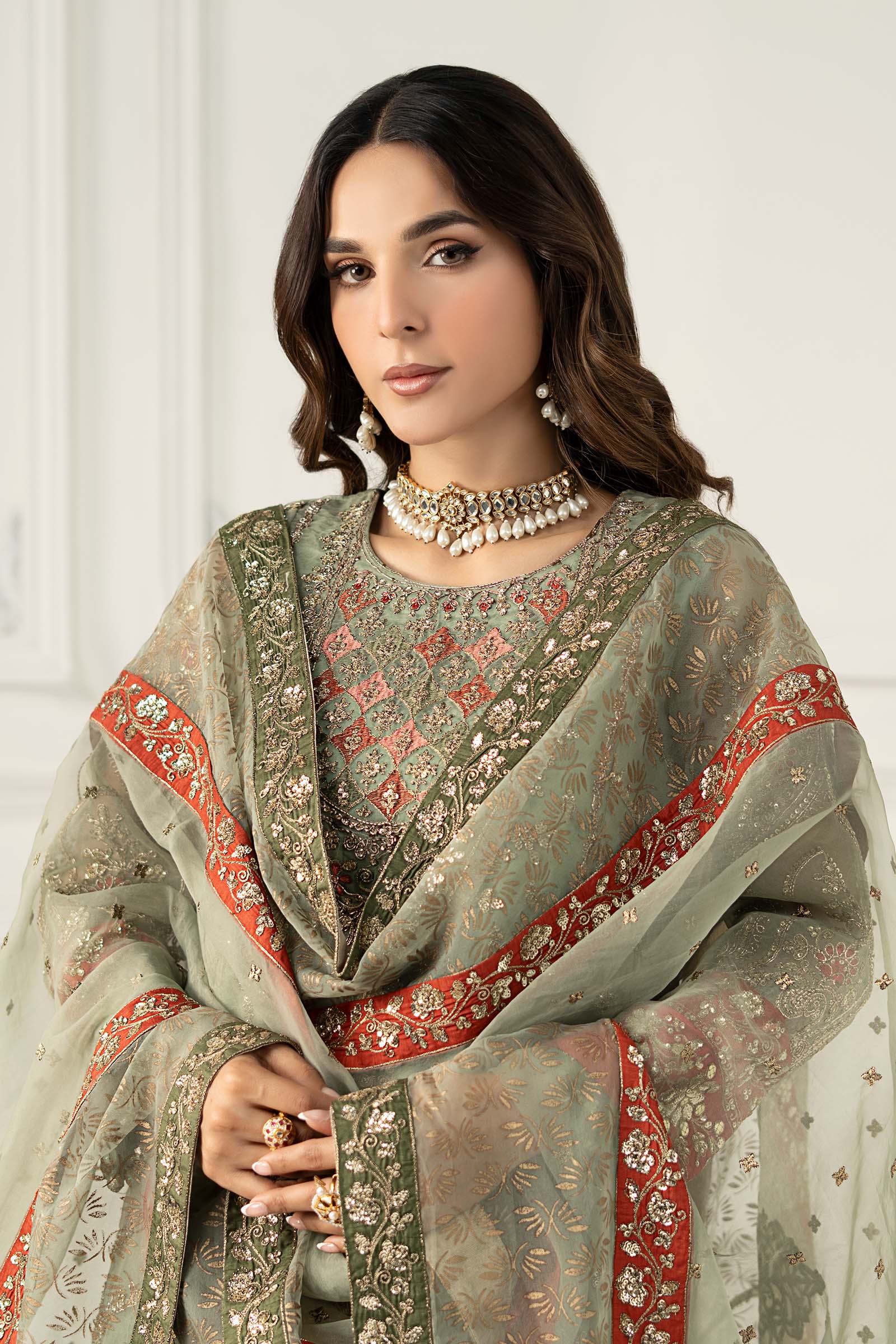 Maria B | Formal Wears | SF-EF25-28 by Maria B - Designer Dress - Type: Ladies Clothes - Available at Libayah - 100% Original