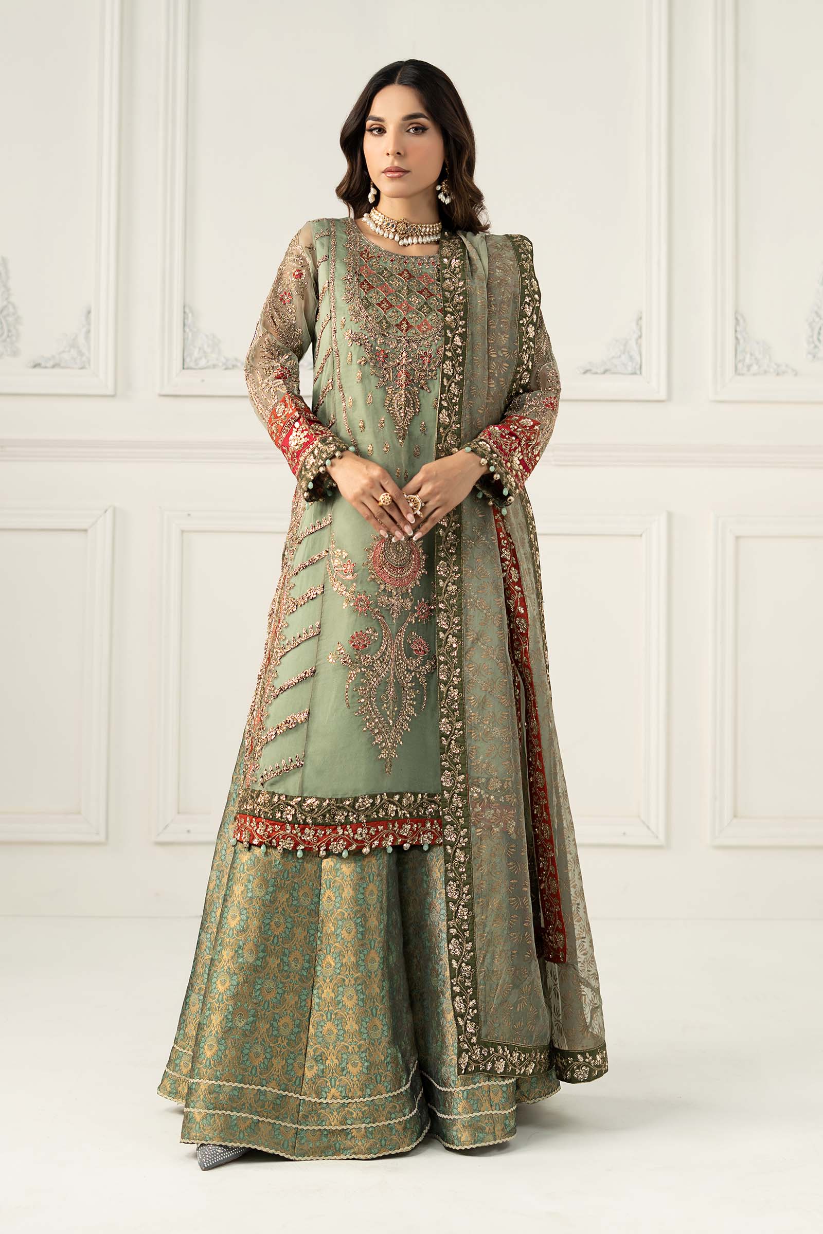 Maria B | Formal Wears | SF-EF25-28 by Maria B - Designer Dress - Type: Ladies Clothes - Available at Libayah - 100% Original