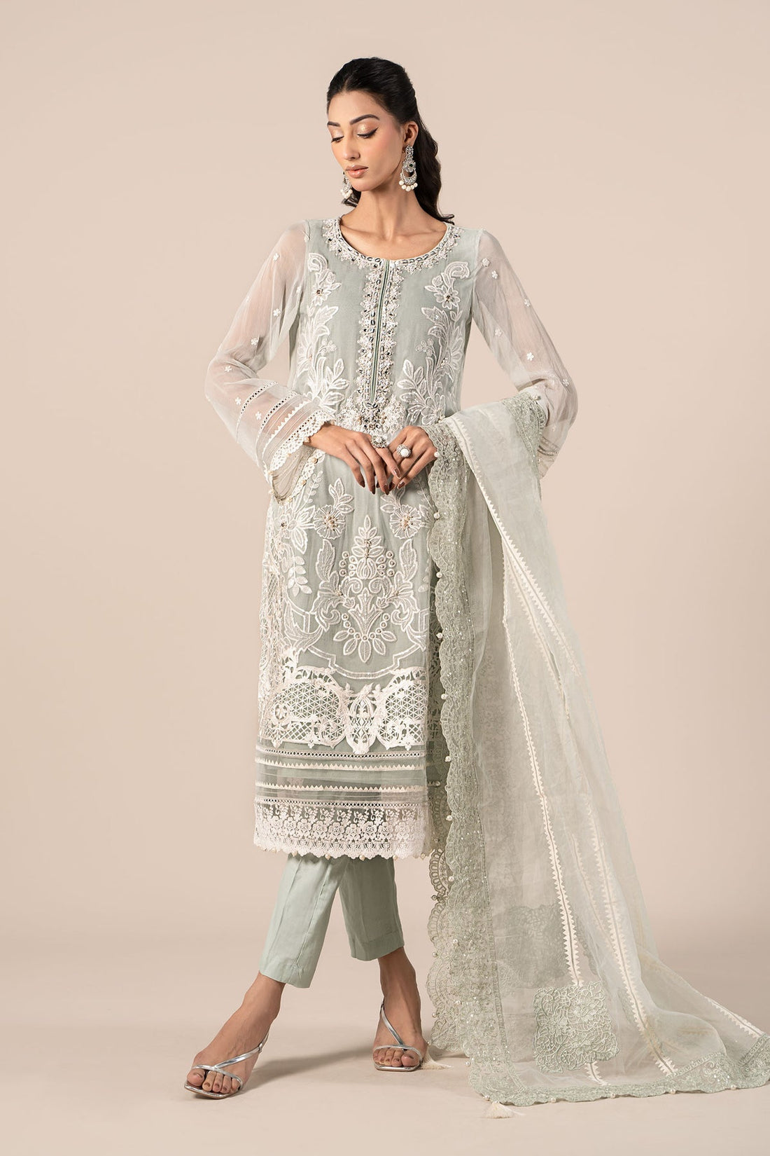 Maria B | Formal Wears | SF-EF25-34 by Maria B - Designer Dress - Type: Ladies Clothes - Available at Libayah - 100% Original