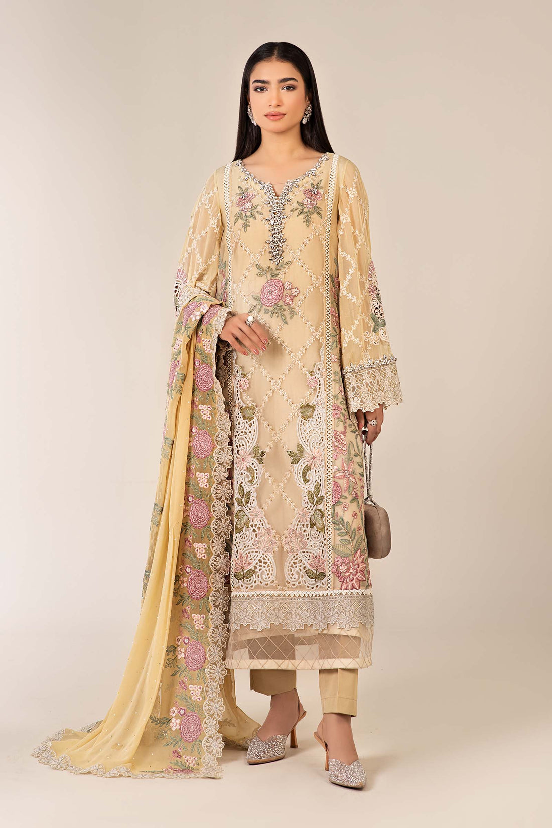 Maria B | Formal Wears | SF-EF25-41 by Maria B - Designer Dress  - Type : Ladies Clothes - Available at Libayah - 100% Original 
