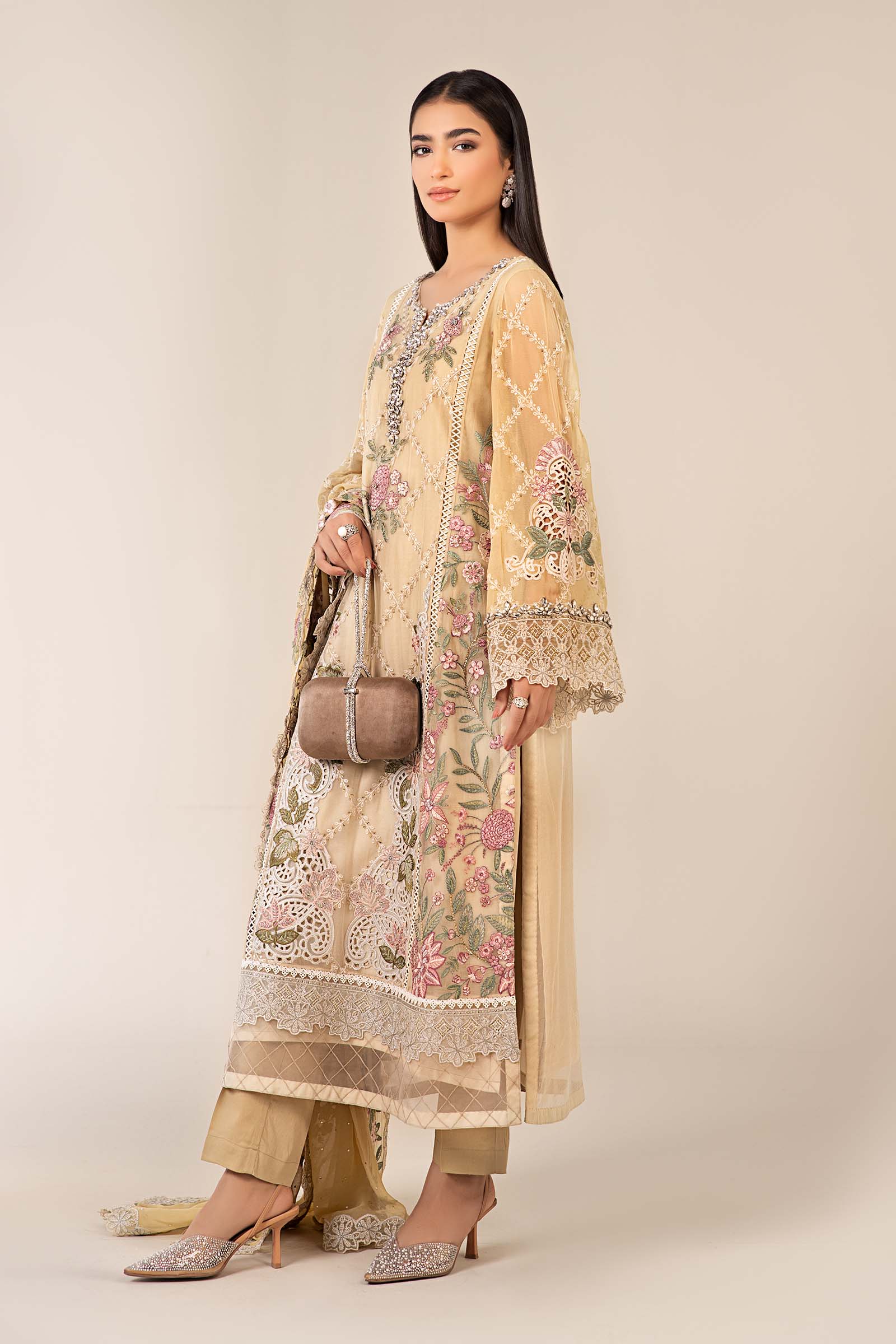 Maria B | Formal Wears | SF-EF25-41 by Maria B - Designer Dress  - Type : Ladies Clothes - Available at Libayah - 100% Original 