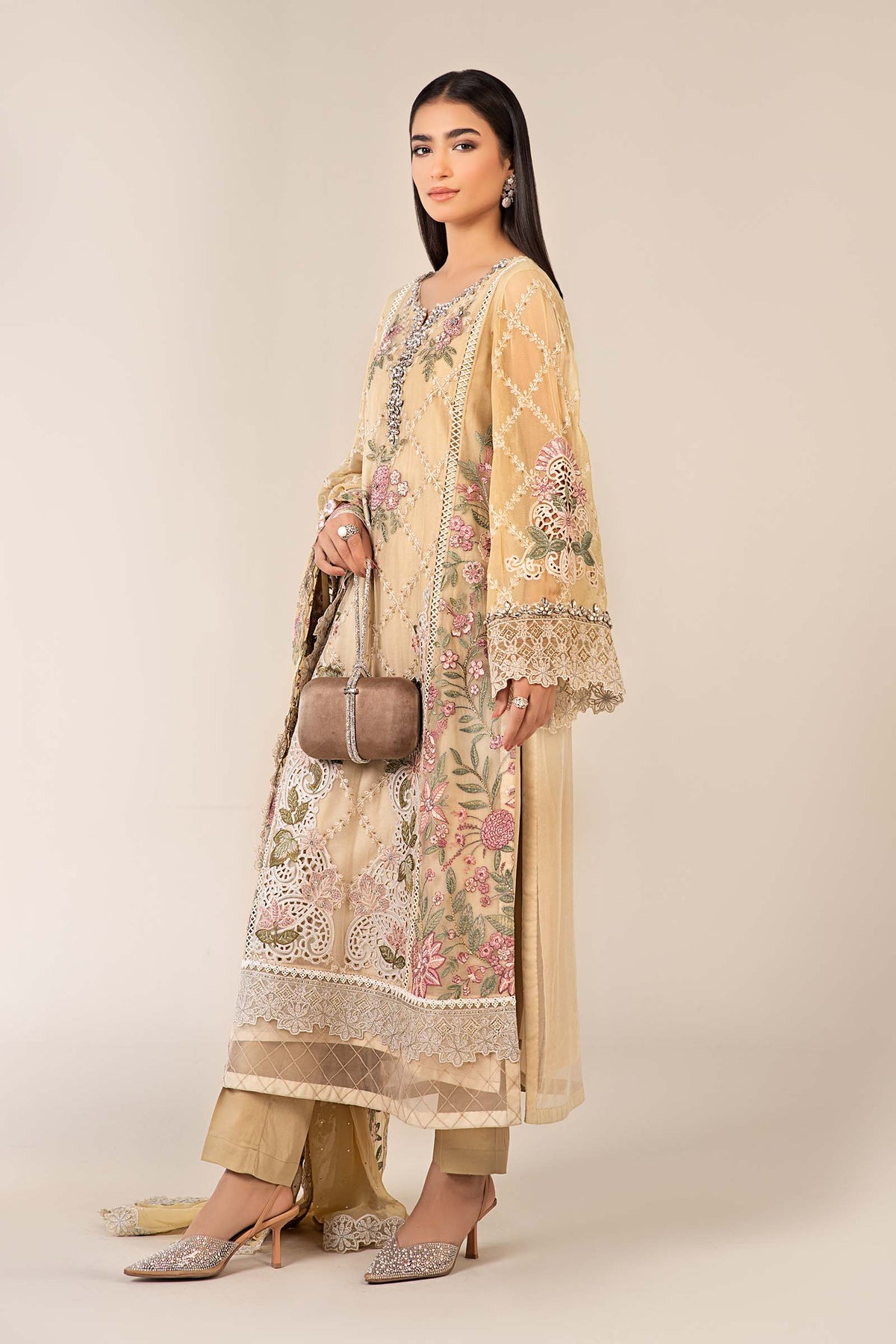 Maria B | Pre Fall 25 | Chiffon Suit 19 by Maria B - Designer Dress  - Type : Ladies Clothes - Available at Libayah - 100% Original 