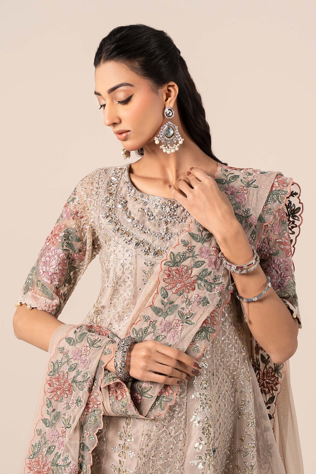 Maria B | Formal Wears | SF-EF25-42 by Maria B - Designer Dress - Type: Ladies Clothes - Available at Libayah - 100% Original
