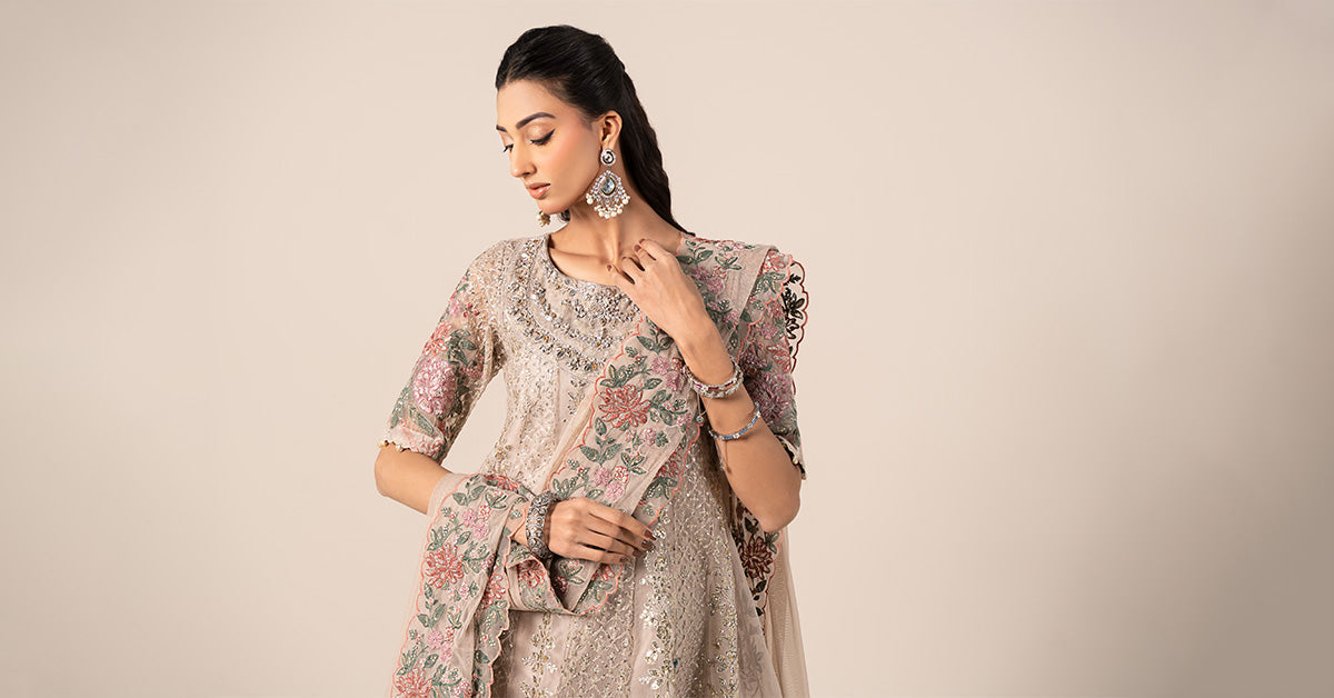 Maria B | Formal Wears | SF-EF25-42 by Maria B - Designer Dress - Type: Ladies Clothes - Available at Libayah - 100% Original