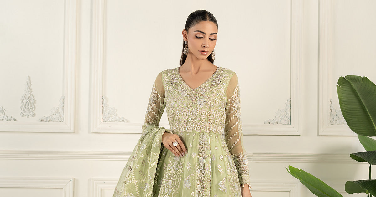 Maria B | Formal Wears | SF-EF25-44 by Maria B - Designer Dress - Type: Ladies Clothes - Available at Libayah - 100% Original