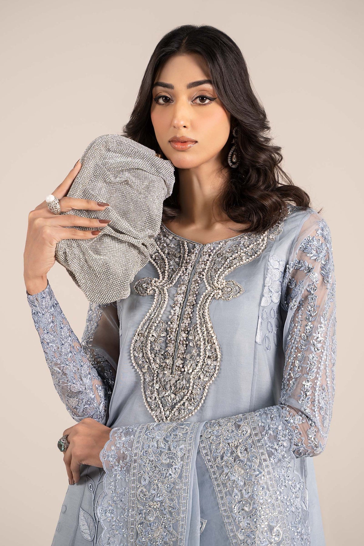 Maria B | Formal Wears | SF-EF25-51 by Maria B - Designer Dress - Type: Ladies Clothes - Available at Libayah - 100% Original