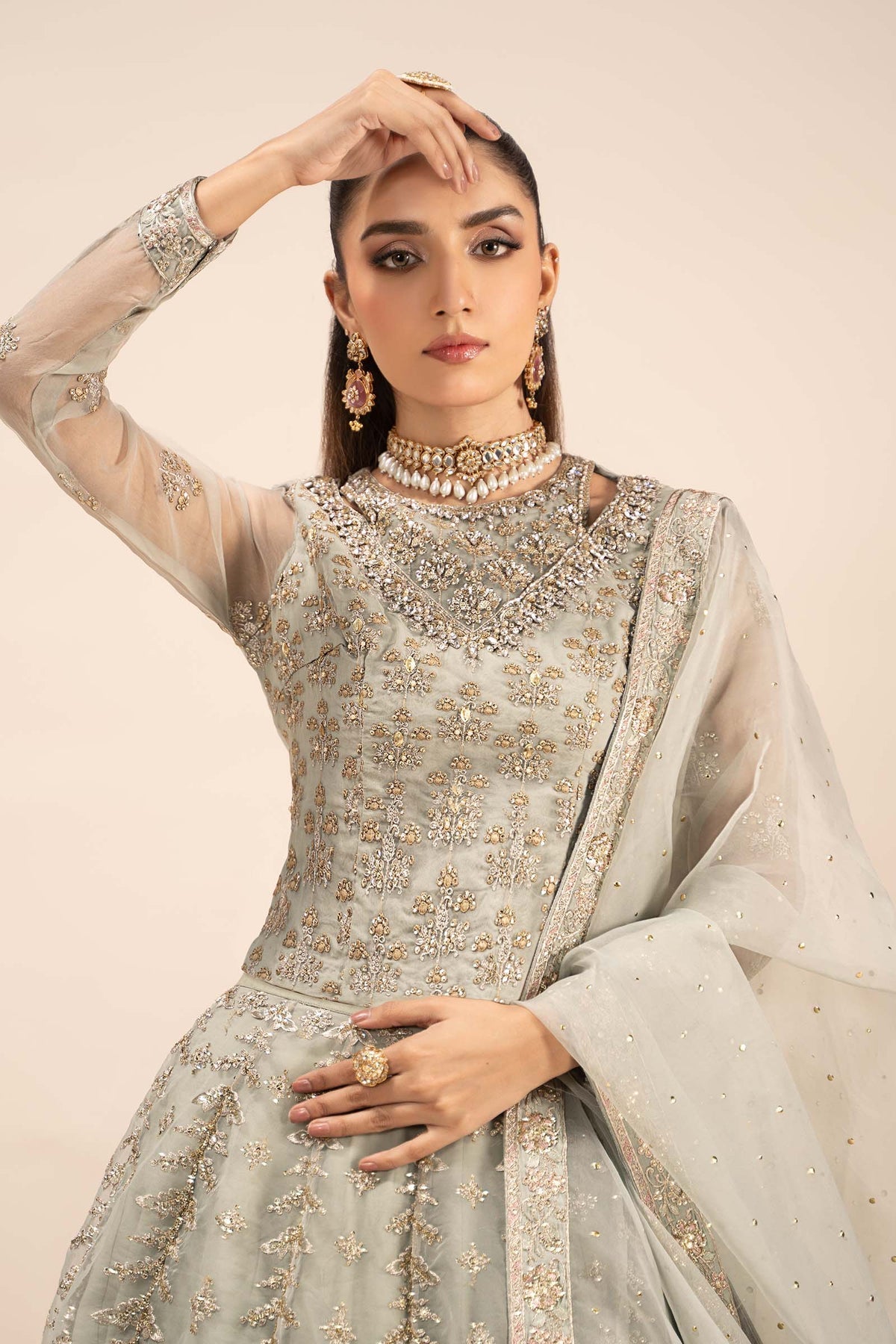 Maria B | Formal Wears | SF-EF25-55 by Maria B - Designer Dress - Type: Ladies Clothes - Available at Libayah - 100% Original