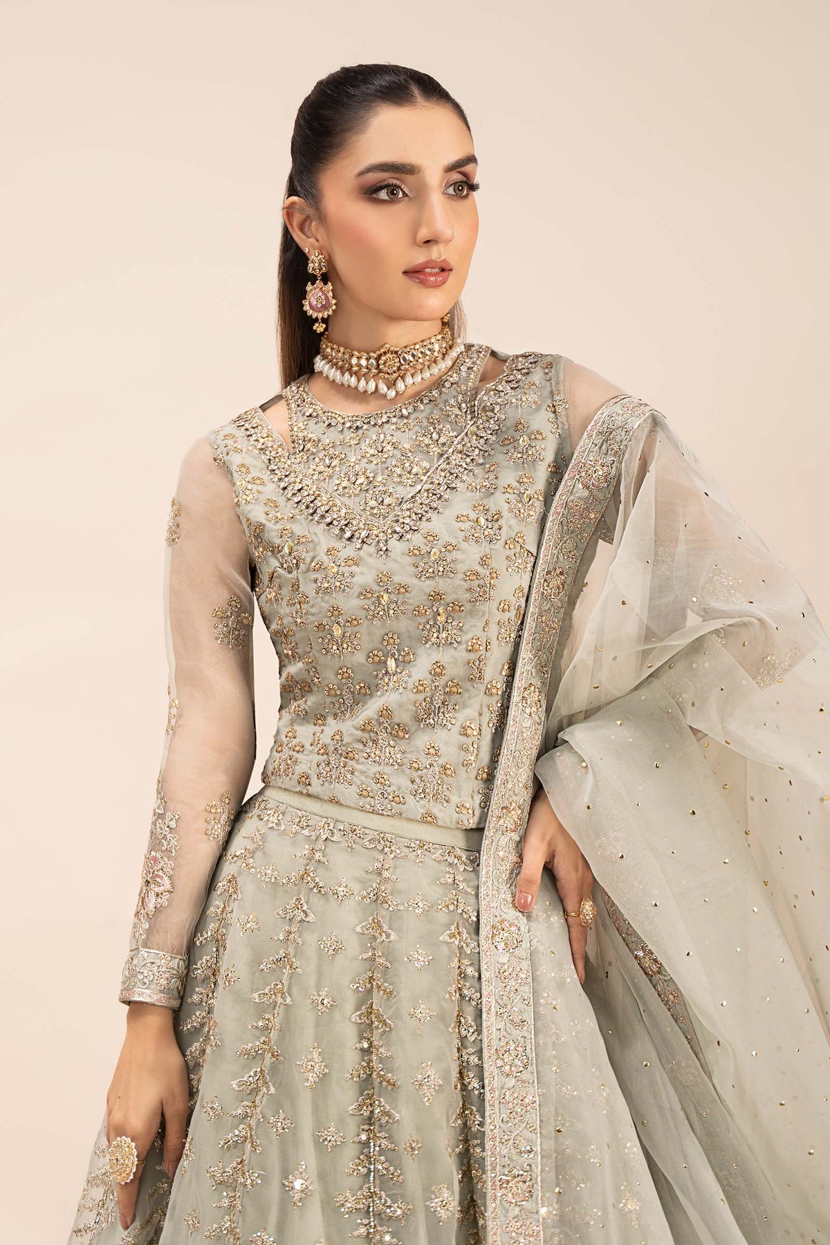 Maria B | Formal Wears | SF-EF25-55 by Maria B - Designer Dress - Type: Ladies Clothes - Available at Libayah - 100% Original