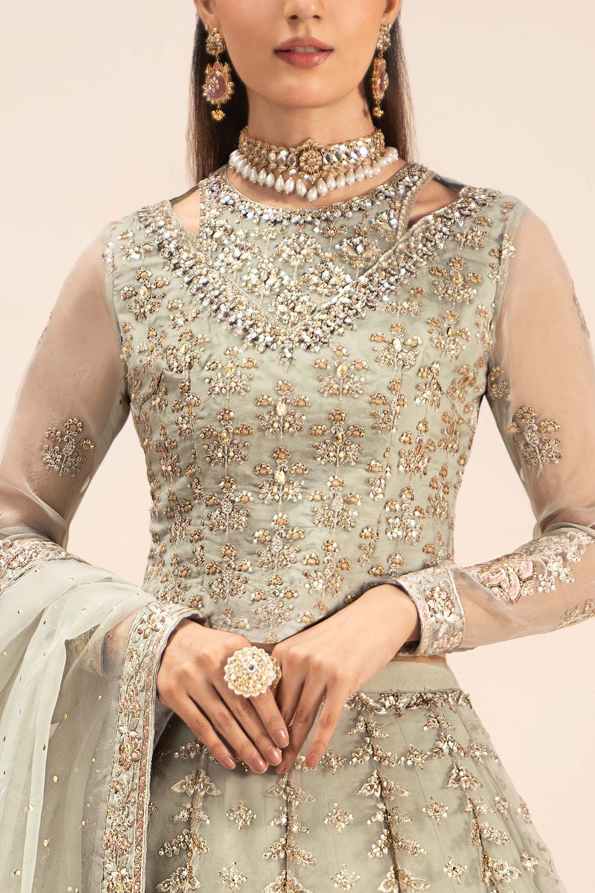 Maria B | Formal Wears | SF-EF25-55 by Maria B - Designer Dress - Type: Ladies Clothes - Available at Libayah - 100% Original