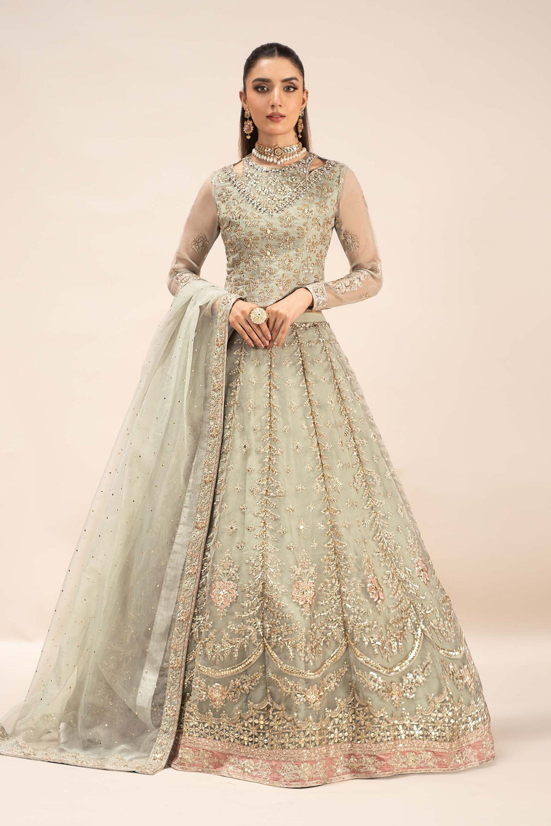 Maria B | Formal Wears | SF-EF25-55 by Maria B - Designer Dress - Type: Ladies Clothes - Available at Libayah - 100% Original