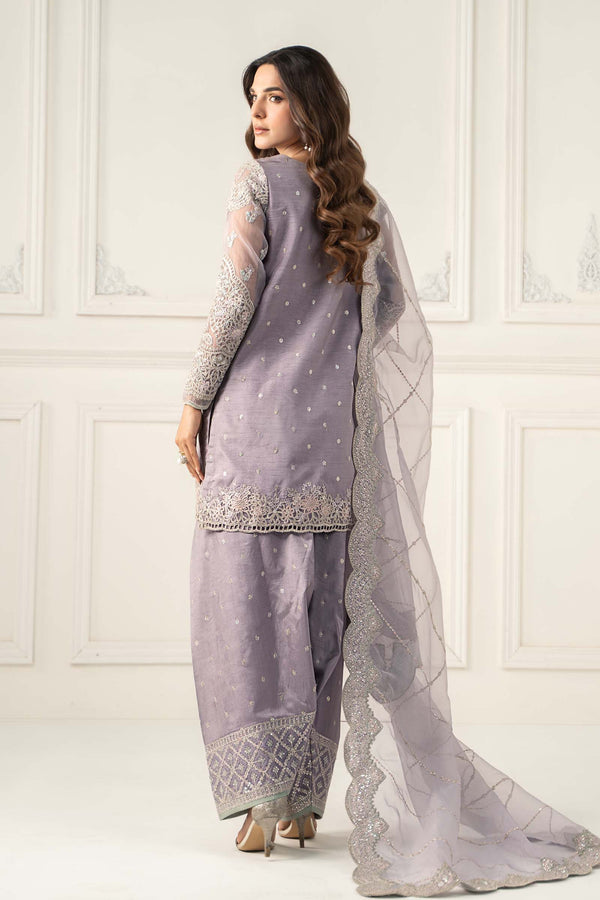 Maria B | Luxury Formals | SF-EF25-60R1-Lilac by Maria B - Designer Dress  - Type : Ladies Clothes - Available at Libayah - 100% Original 