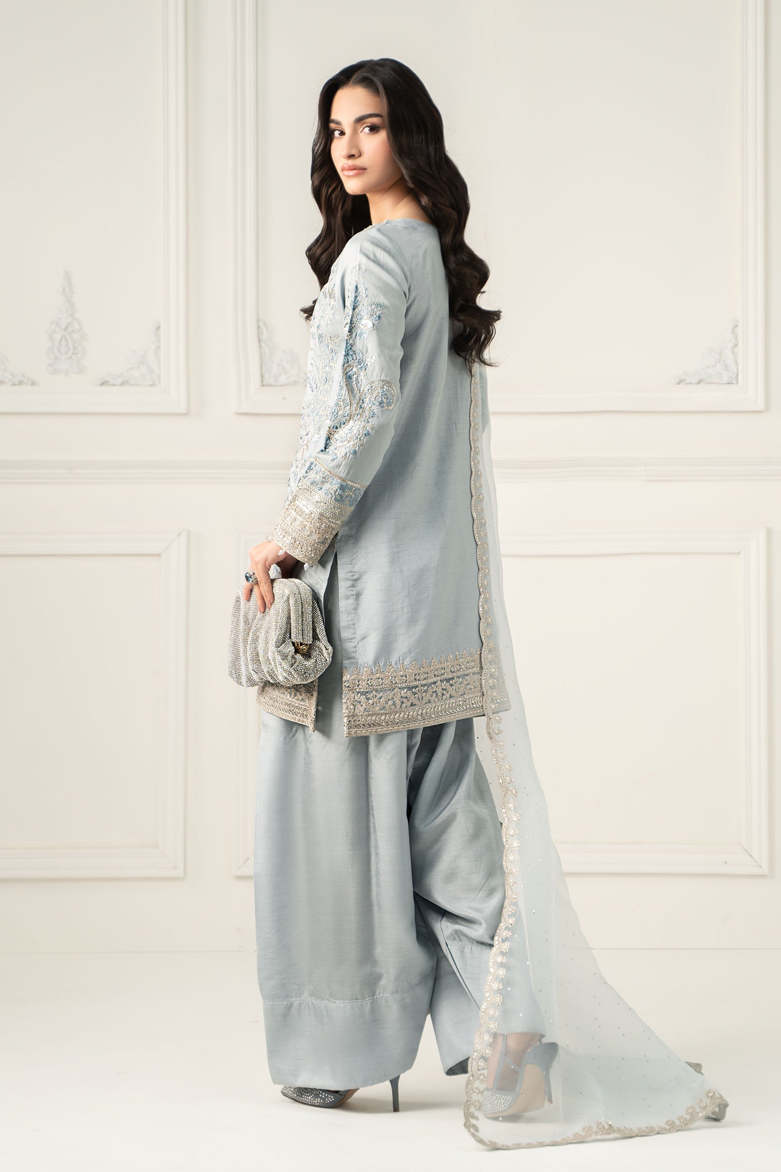 Maria B | Formal Wears | SF-EF25-62 by Maria B - Designer Dress  - Type : Ladies Clothes - Available at Libayah - 100% Original 