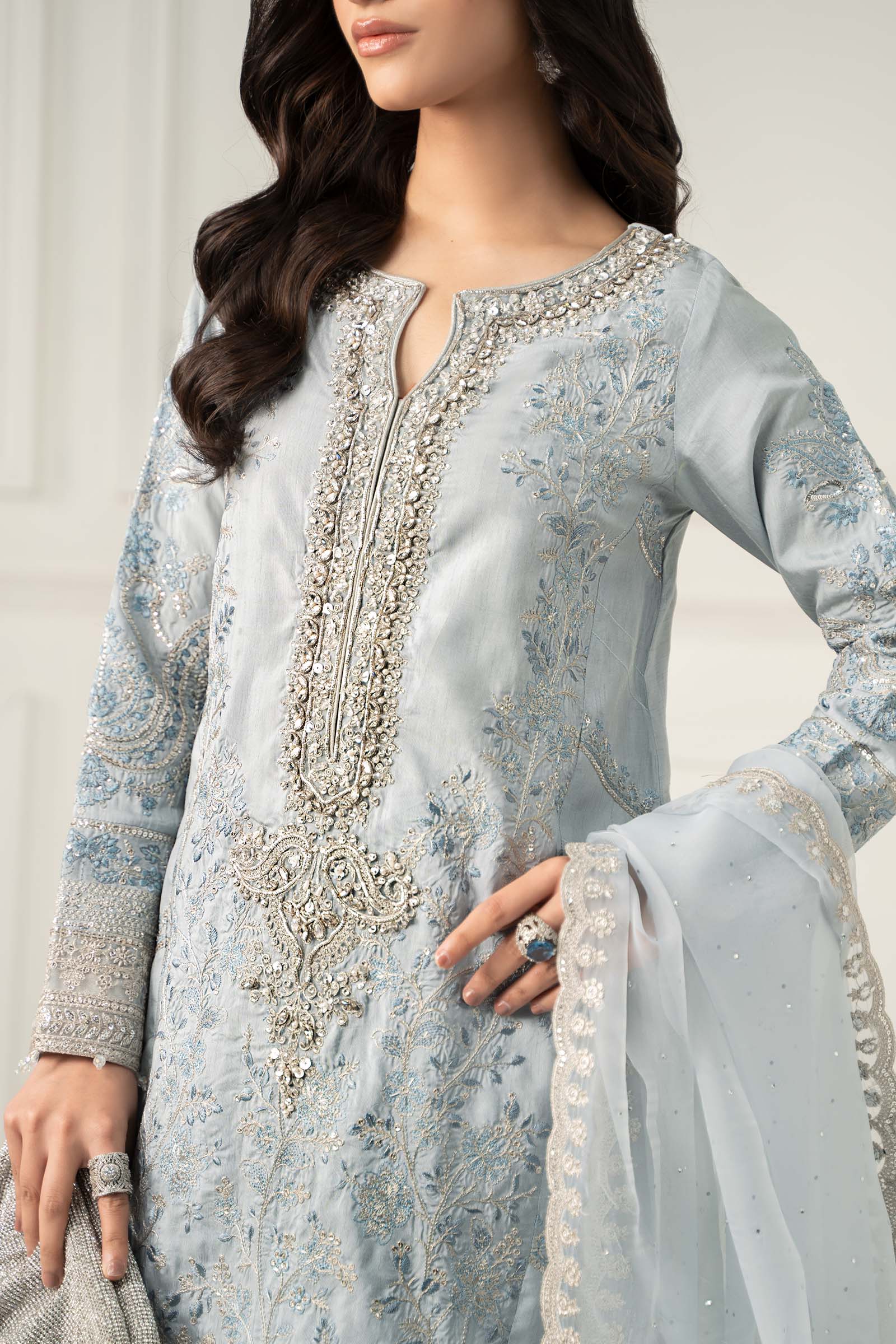 Maria B | Formal Wears | SF-EF25-62 by Maria B - Designer Dress  - Type : Ladies Clothes - Available at Libayah - 100% Original 