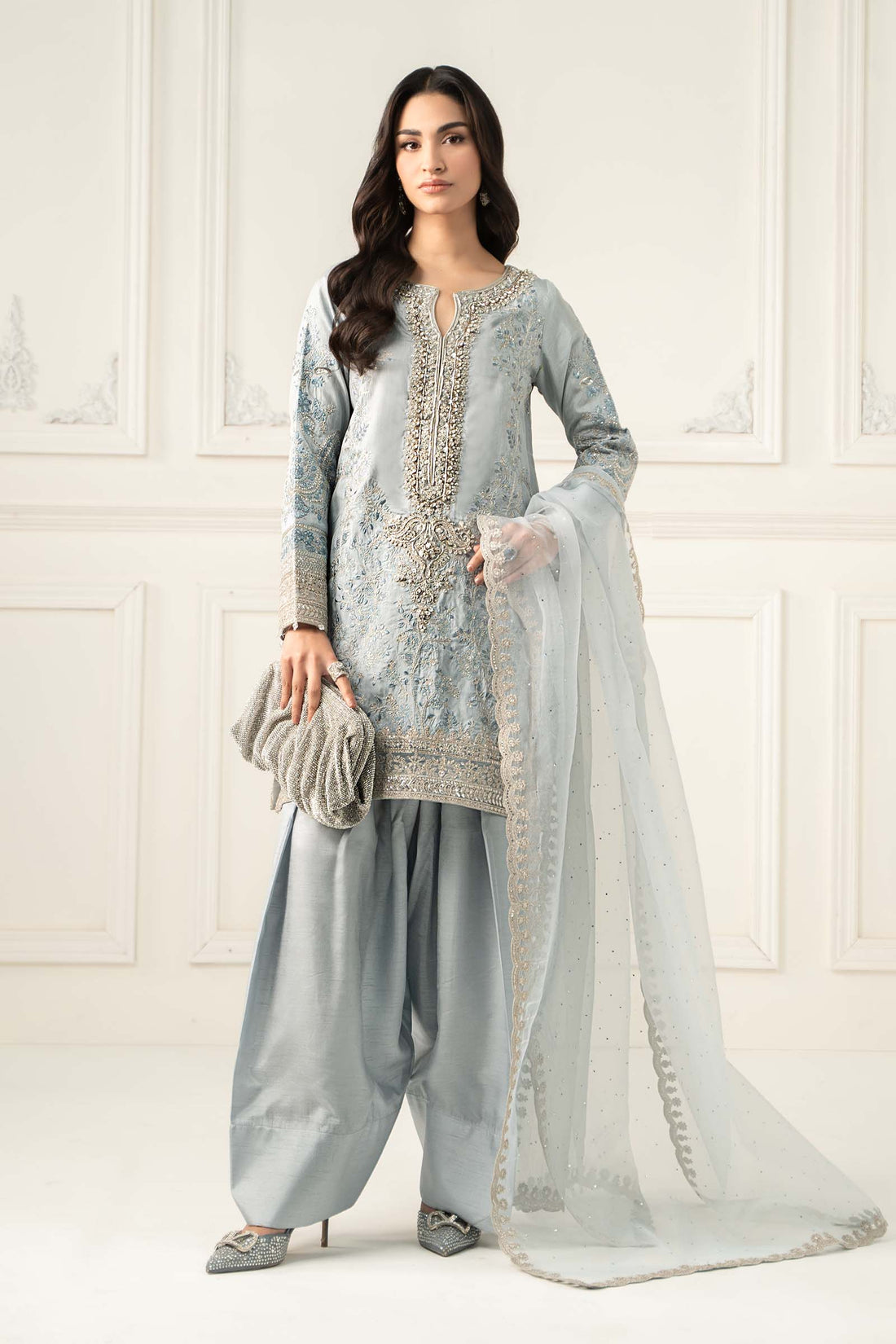 Maria B | Formal Wears | SF-EF25-62 by Maria B - Designer Dress  - Type : Ladies Clothes - Available at Libayah - 100% Original 